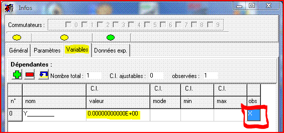 écran variable obs